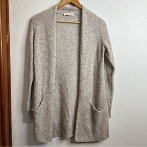 White + Warren Open Sweater Cardigan Light Grey Long Sleeves M/L VGUC